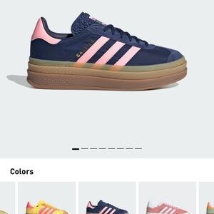 Women’s Adidas Gazelle Bold Dark Blue / Pink Spark Size 8 (Rare) Sold out